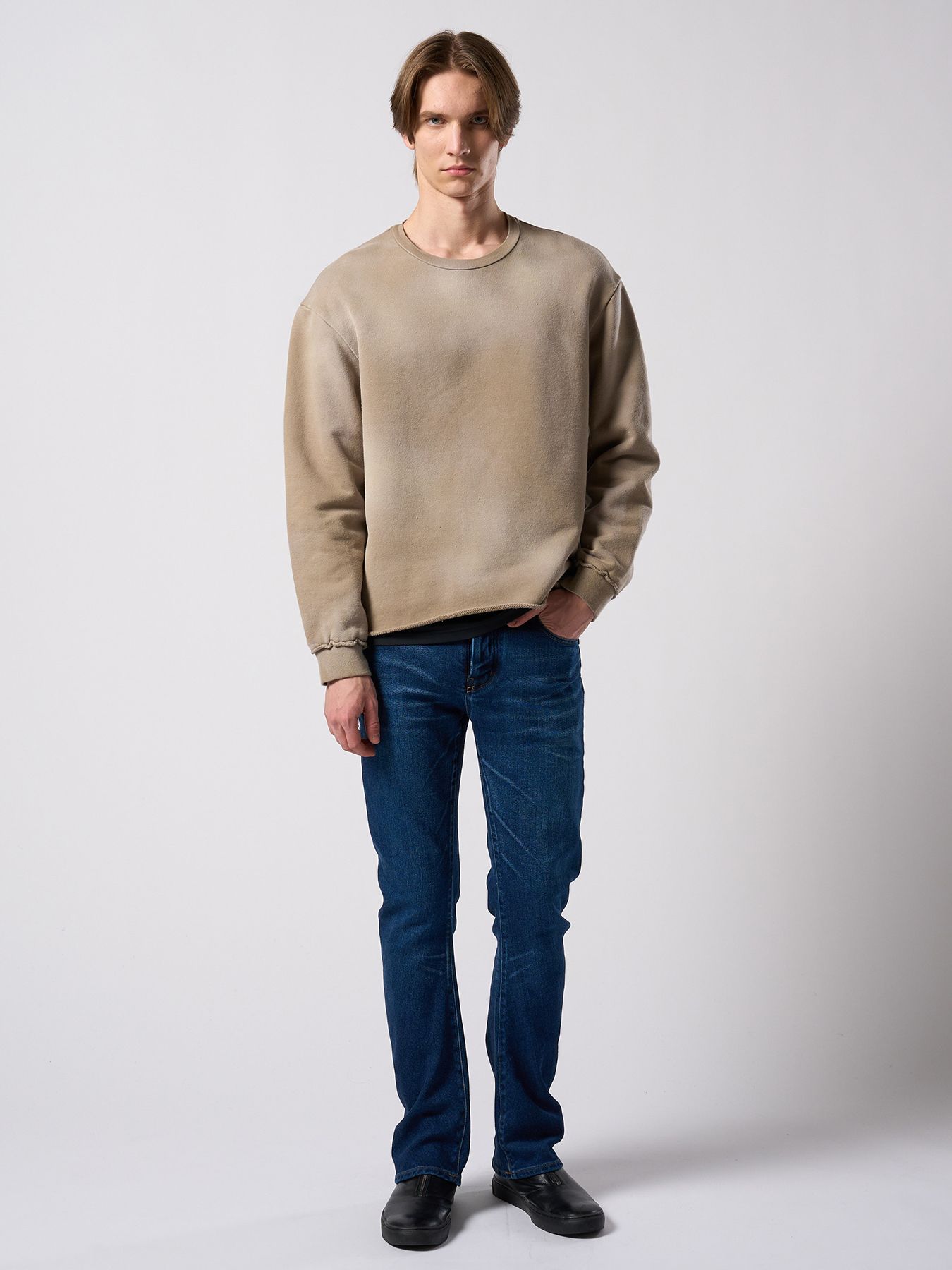 【予約品 4月19日(日) 18時締切】fade cut-off sweatshirt / フェード カットオフ スウェットシャツ / フェードベージュ