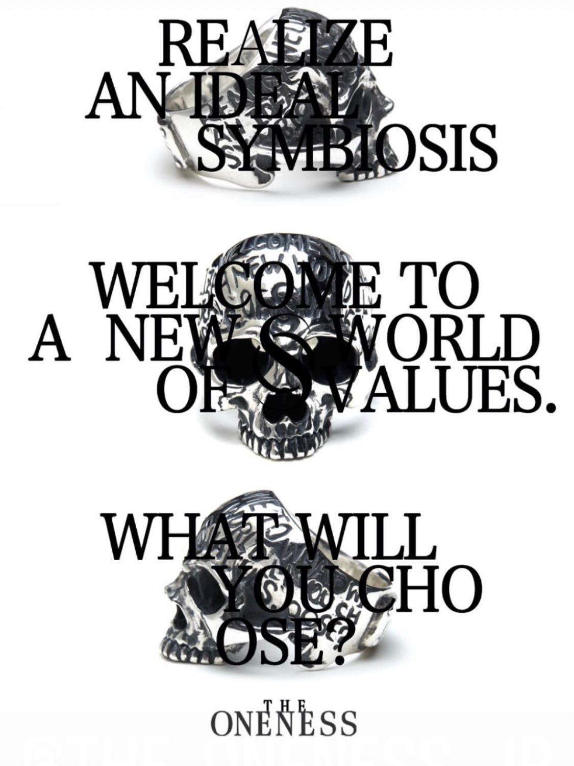 THE ONENESS - THEONENESS Philosophy SkullRing / スカルリング