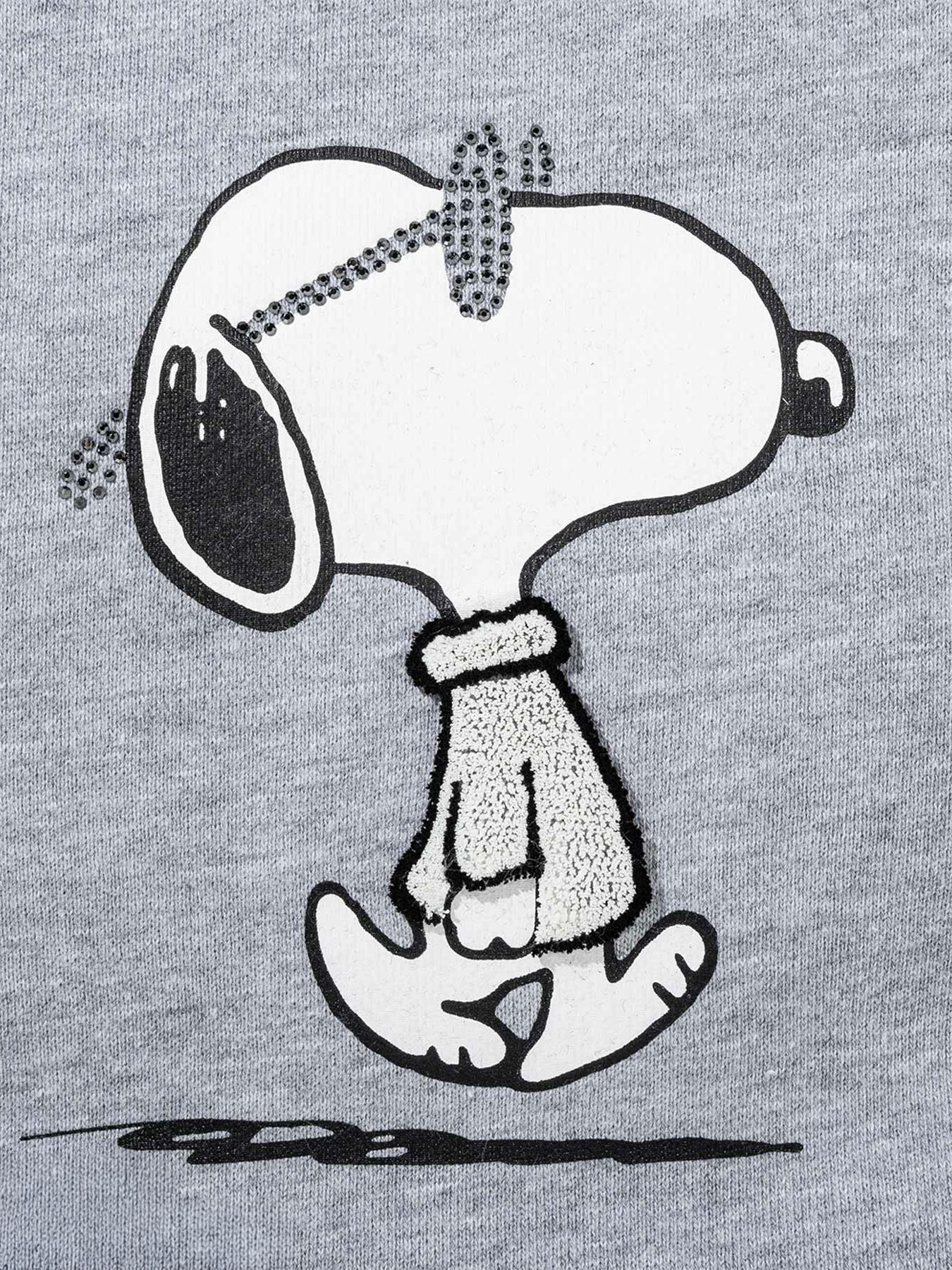 《スヌーピー コラボ》ラインストーン SNOOPY ミニトートバッグ / グレー【PEANUTS × 1PIU1UGUALE3 RELAX】