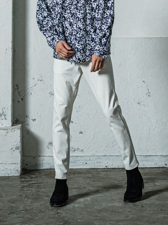 《予約11月17日19時締め》 MICK DENIM JERSEY / ジャージパンツ / ホワイト