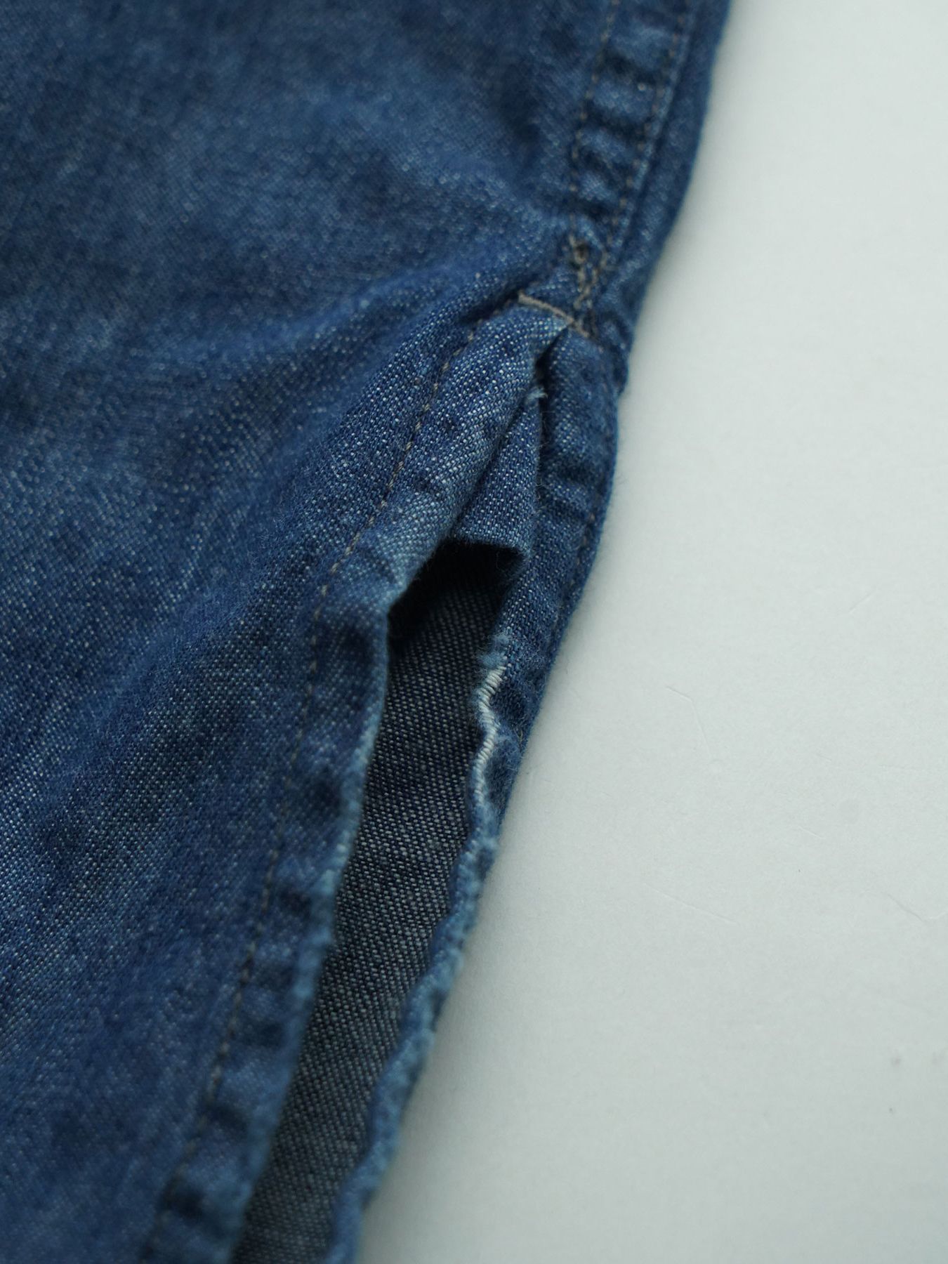 【予約品 10月26日(日) 締切】90sDENIMSHIRTS used / ユーズドデニムオーバーシャツ / INDIGO×NAVY