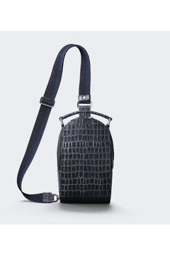 2WAYボディバッグ Tint Embossing Leather / Navy 【aniary】