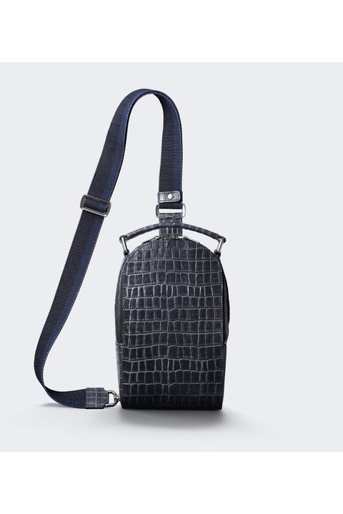 2WAYボディバッグ Tint Embossing Leather / Navy 【aniary】