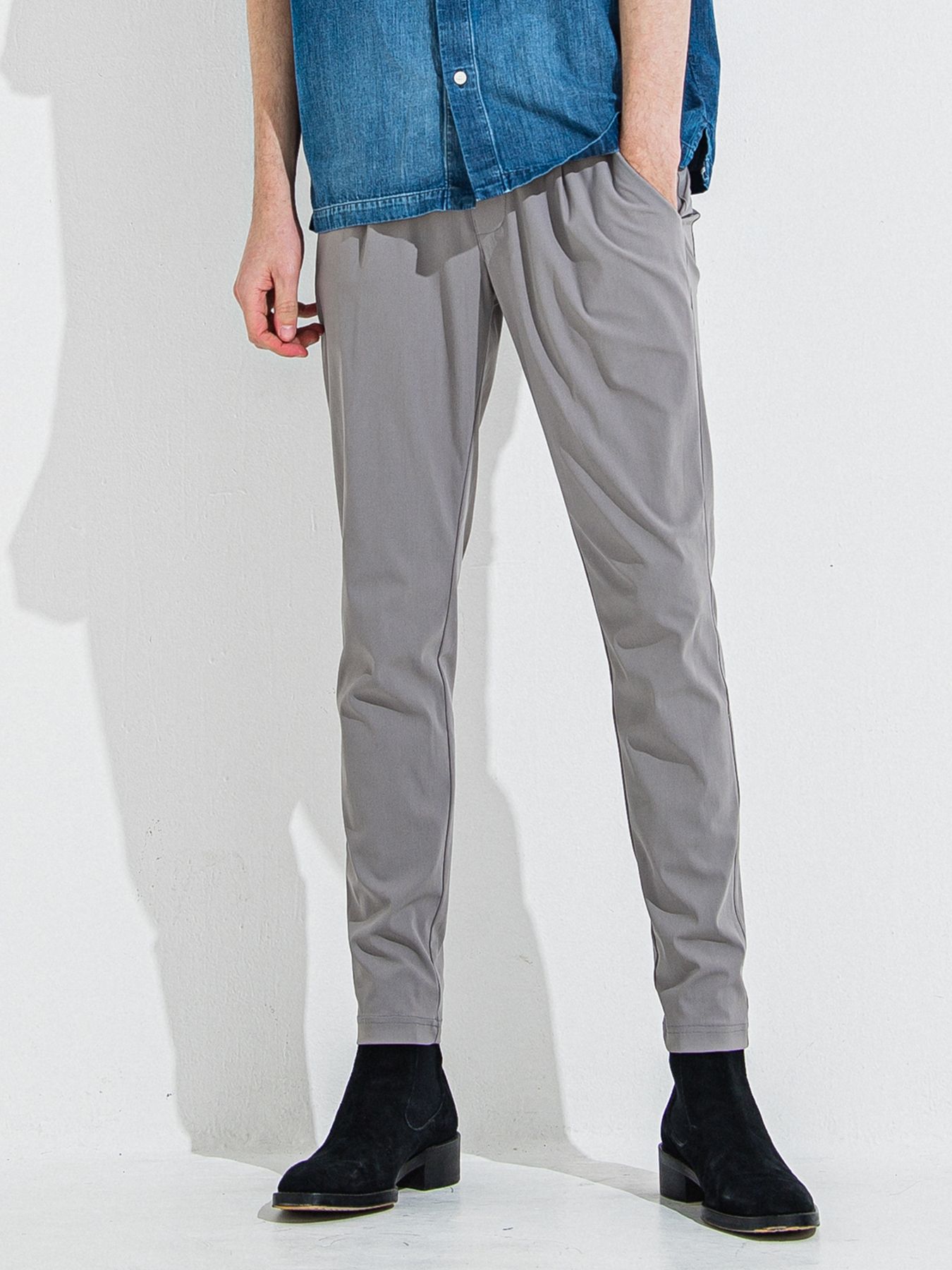 CHRIS EASY TUCK PANTS / クリスイージータックパンツ / グレー