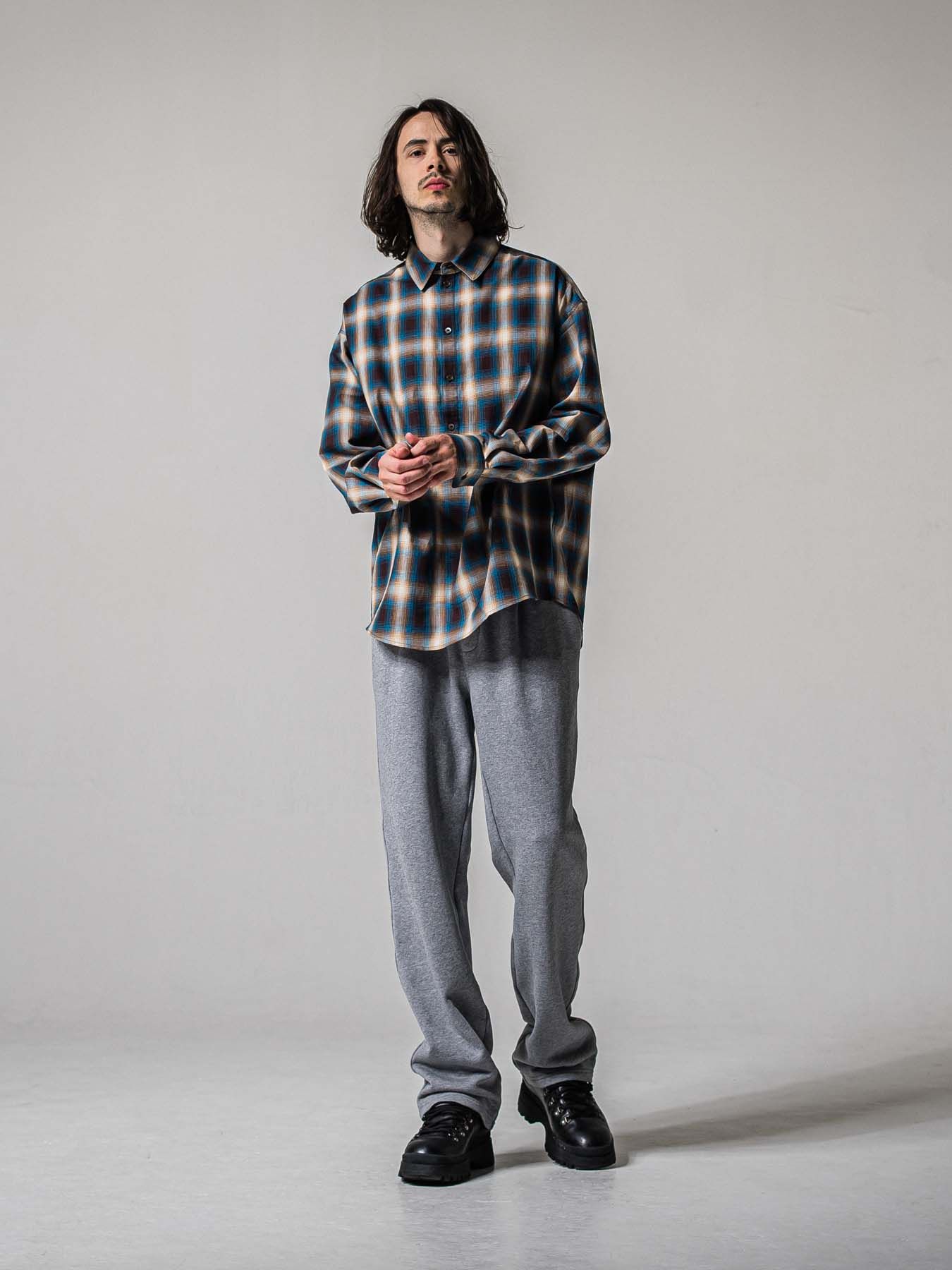 【予約品 11月16日(日) 締切】HF URAKE WIDE TUCK PANTS / 裏毛 セミワイドシルエット ワンタック イージーパンツ / グレー
