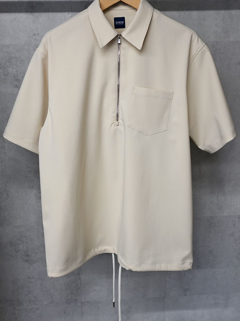《予約品》 PULLOVER HALF SHIRT  / ハーフジップシャツ / ベージュ