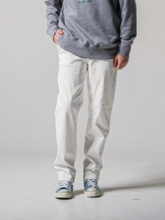 【予約品 11月16日(日) 締切】DENIM JERSEY WIDE PT / デニムジャージ セミワイドシルエット ワンタックイージーパンツ / ホワイト