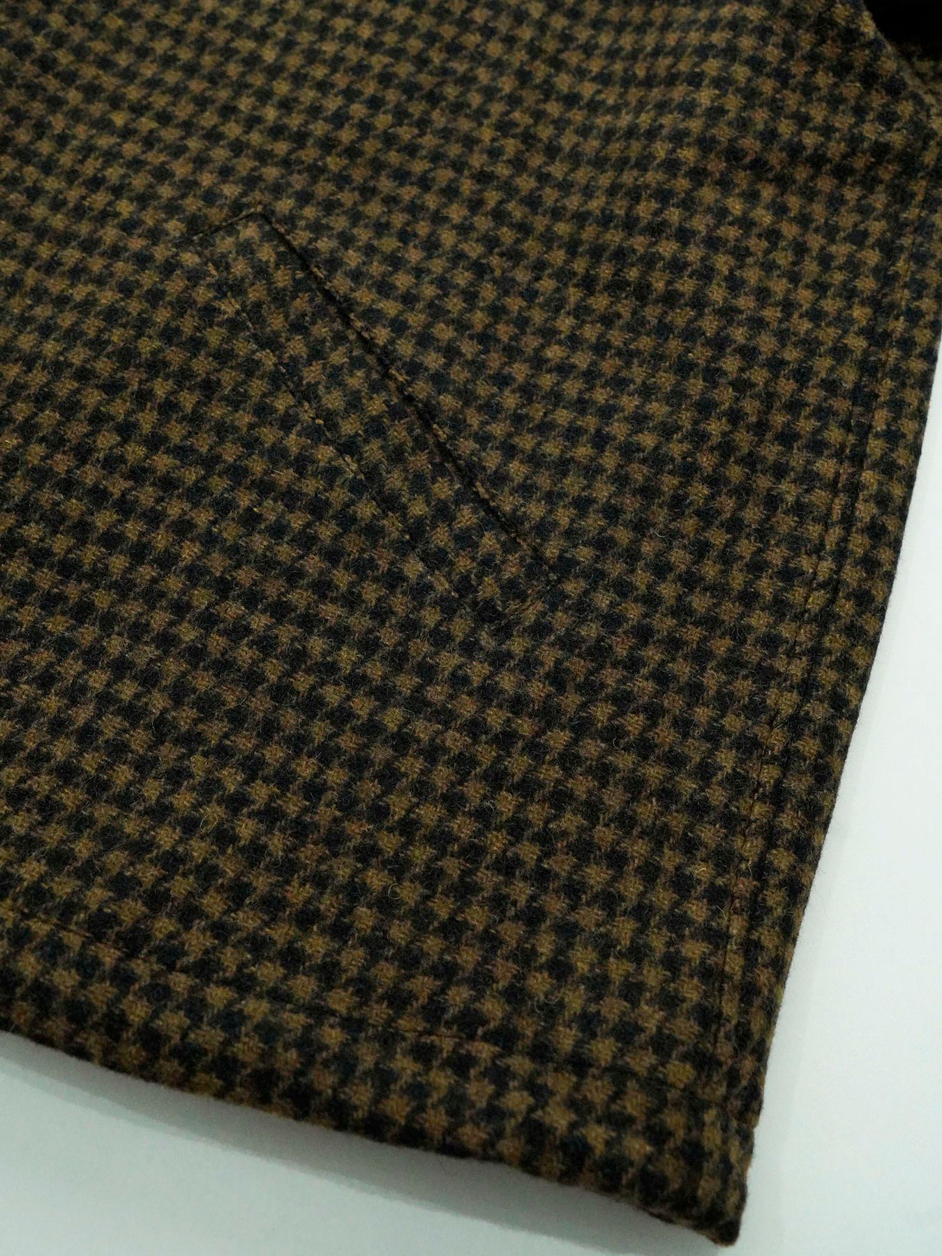 【予約品 】Houndcoach / ウール コーチジャケット / ベージュ×ブラック千鳥
