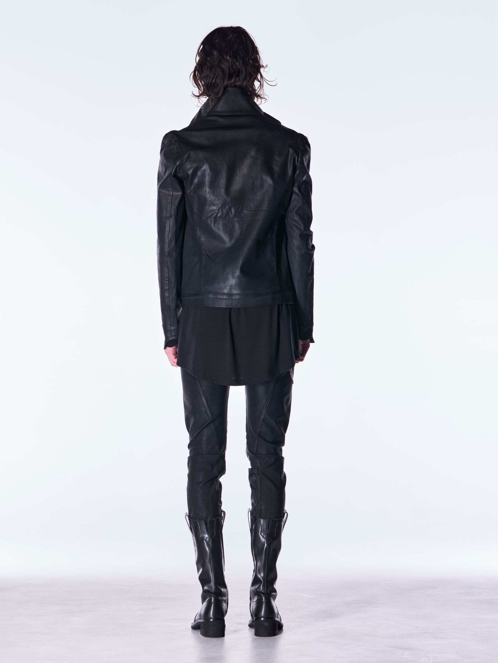 【予約品 6月29日(月) 締切】Coating Denim Curve Pants / コーティング デニム カーブパンツ / ブラック