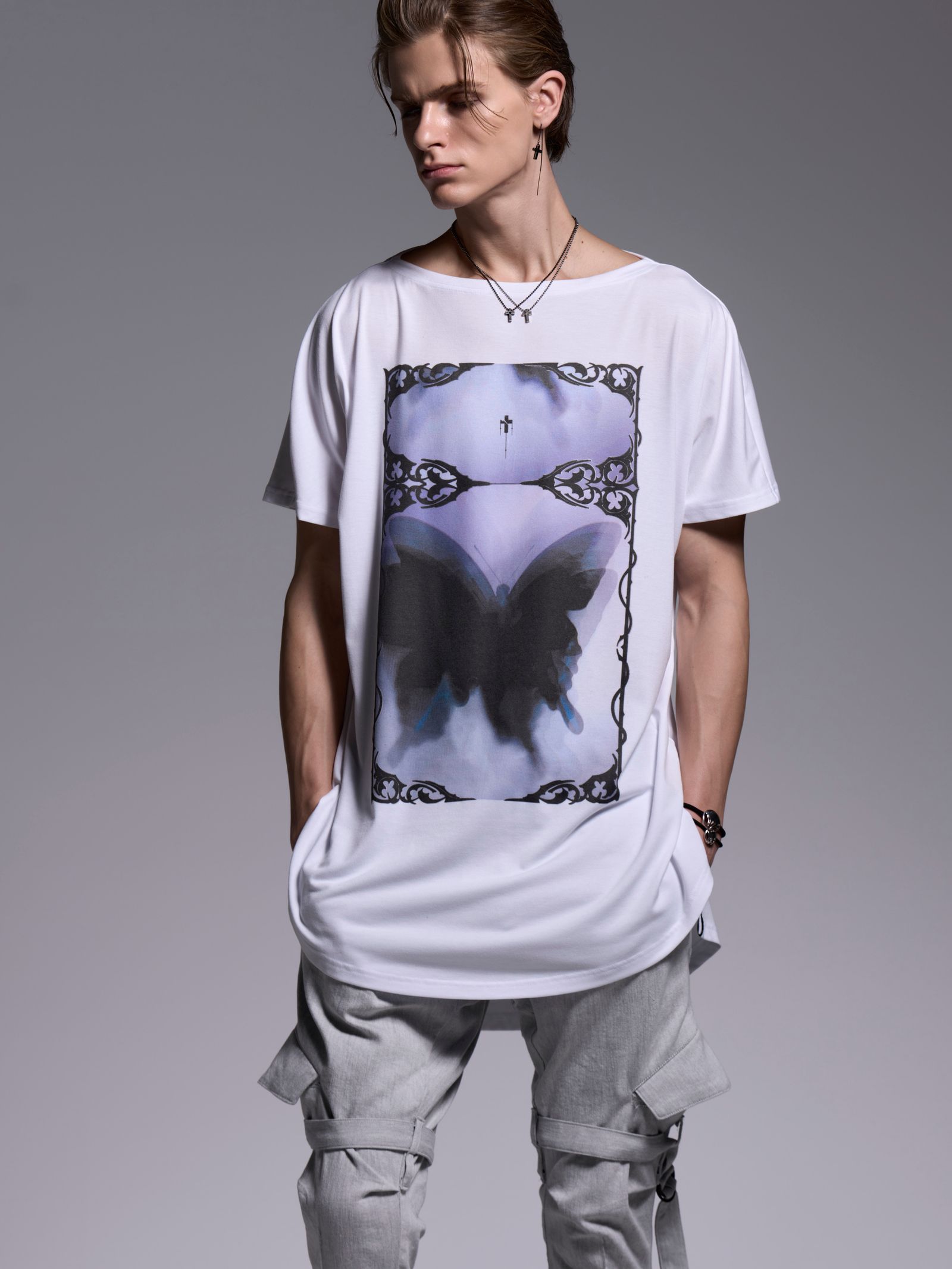 【予約品 1月4日(日) 締切】French Sleeve-T / フレンチスリーブTシャツ / ホワイト