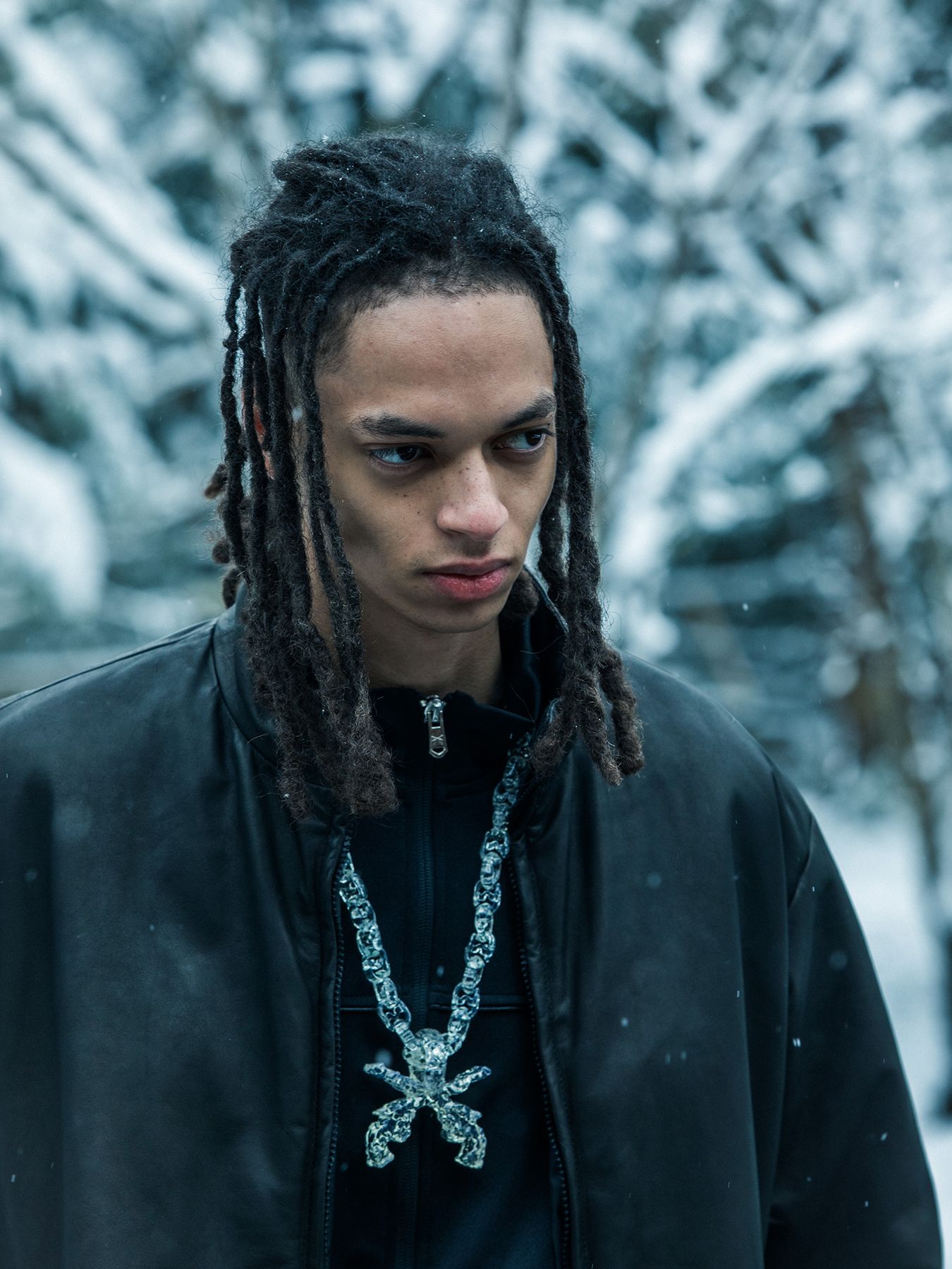 【予約品 3月9日(月) 18:00 締切】EL (イーエル) コラボ - ×EL CROSSGUN ACC / クロスガン ネックレス / クリア