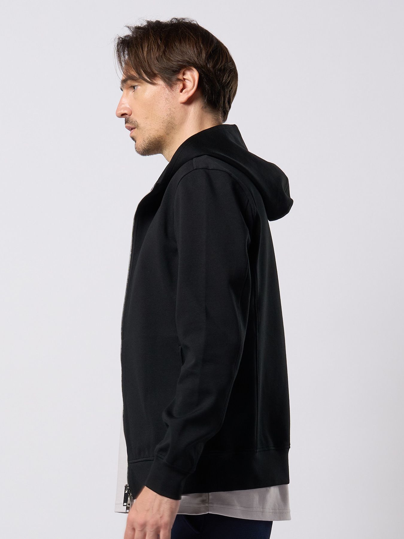 【予約品 9月23日(火) 締切】high neck zip-up parka / ハイネック ジップアップパーカー / ブラック