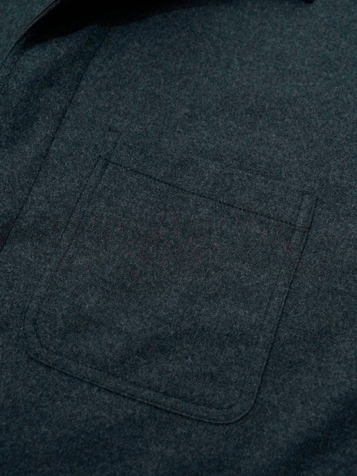 【予約品 】Woolnapp shirts / ウールシャツ / 杢チャコール