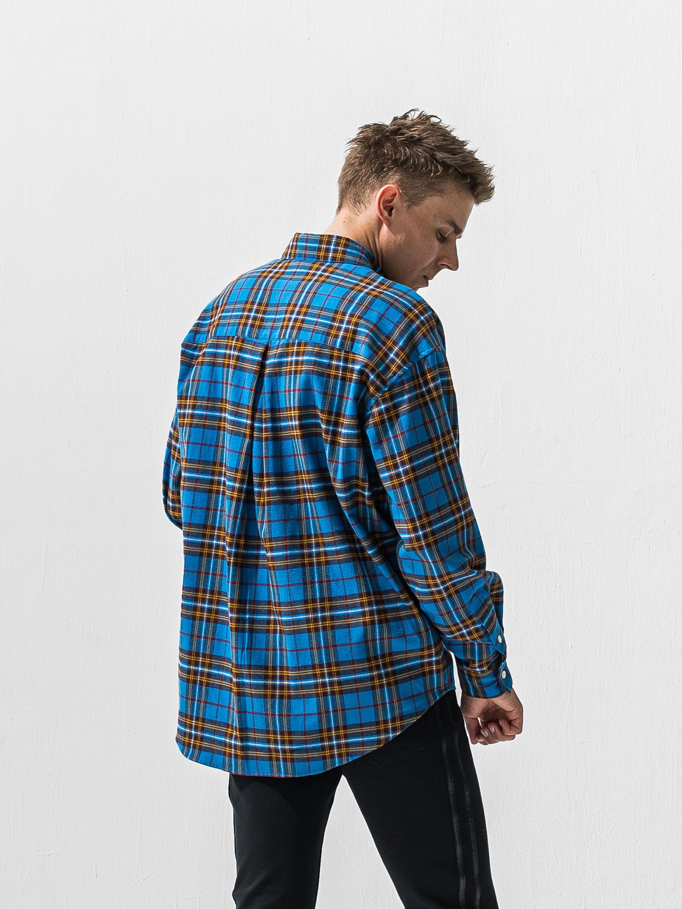 【予約品 9月6日(日) 締切】FLANNEL JACK SHIRTS / オーガニックコットン フランネルチェック ジャックシャツ / ブルー