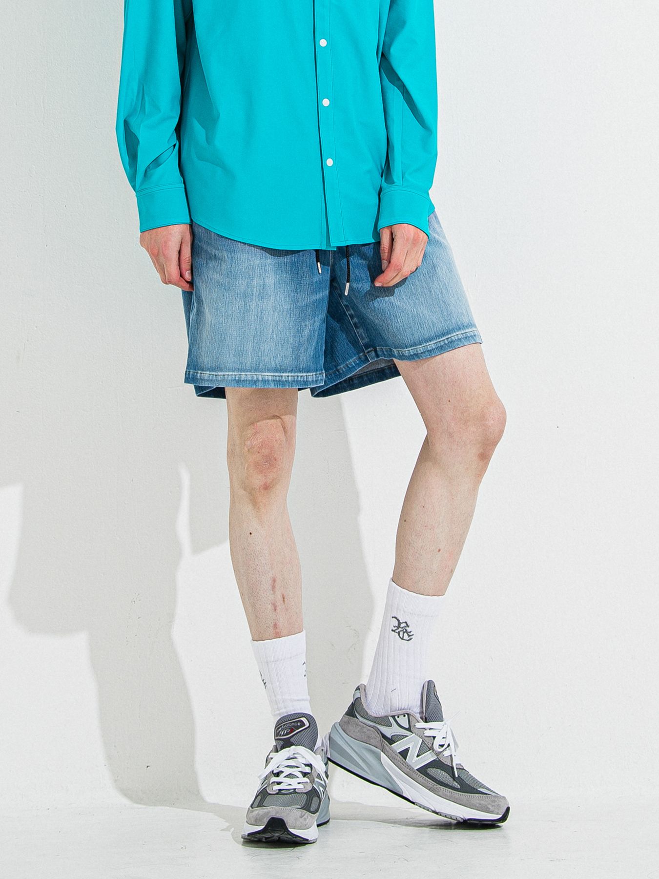 【予約品 】DENIM JERSEY SHORTS / デニムジャージショーツ / ライトインディゴ