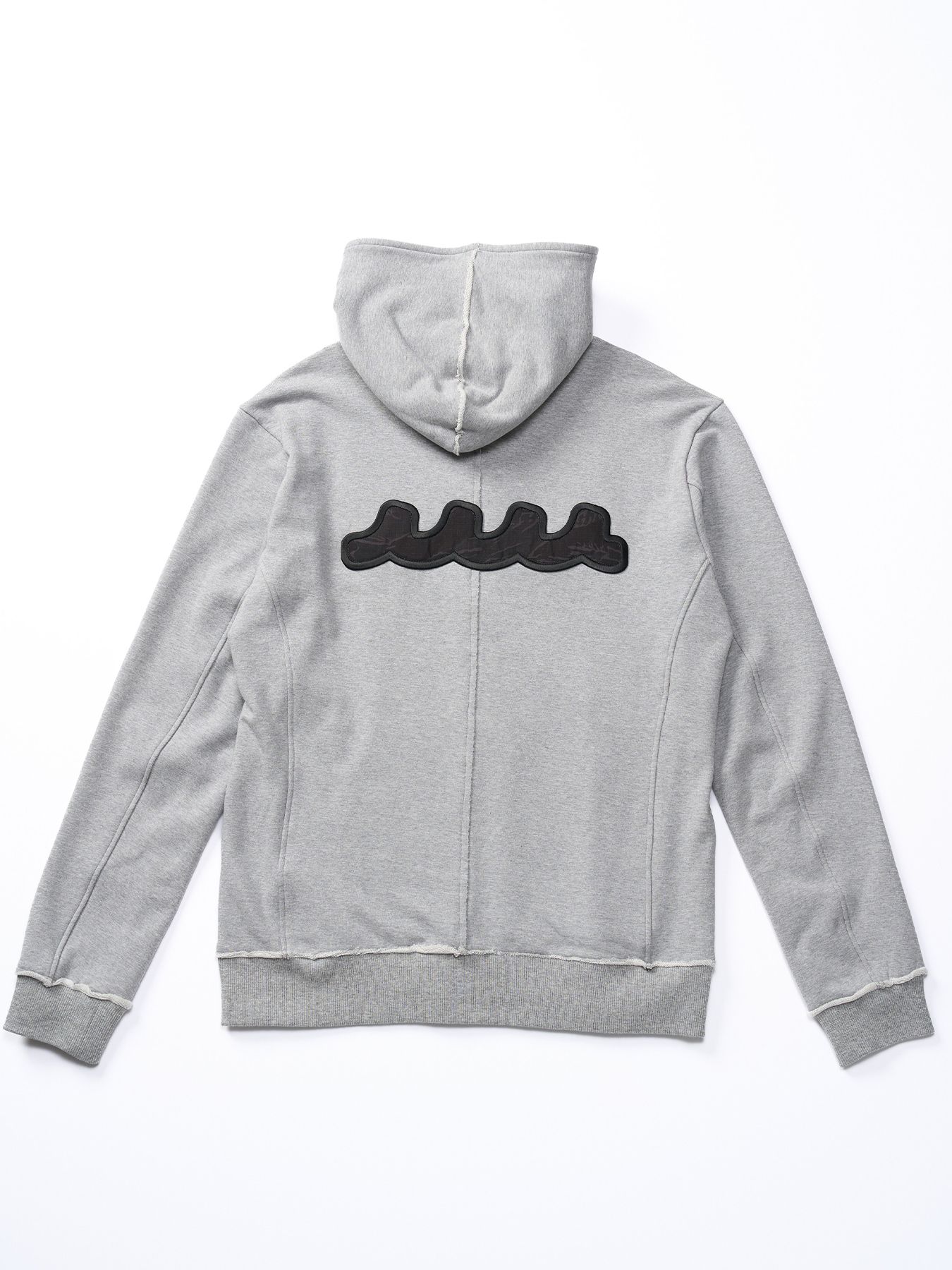 【予約品】muta × wjk collection：super urake zip-up parka / 裏毛ジップアップフーディ / ブラック