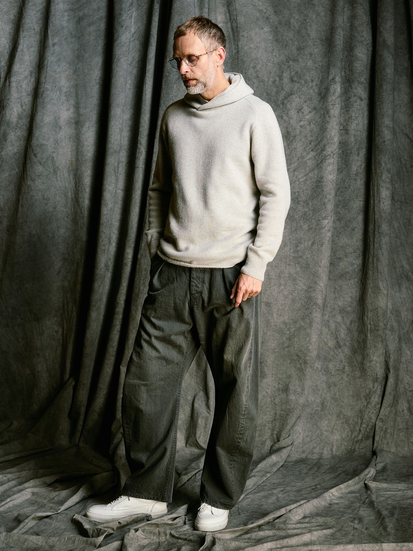 【予約品 4月19日(日) 18時締切】back pile hoodie / バックパイル フーディ / ライトグレー