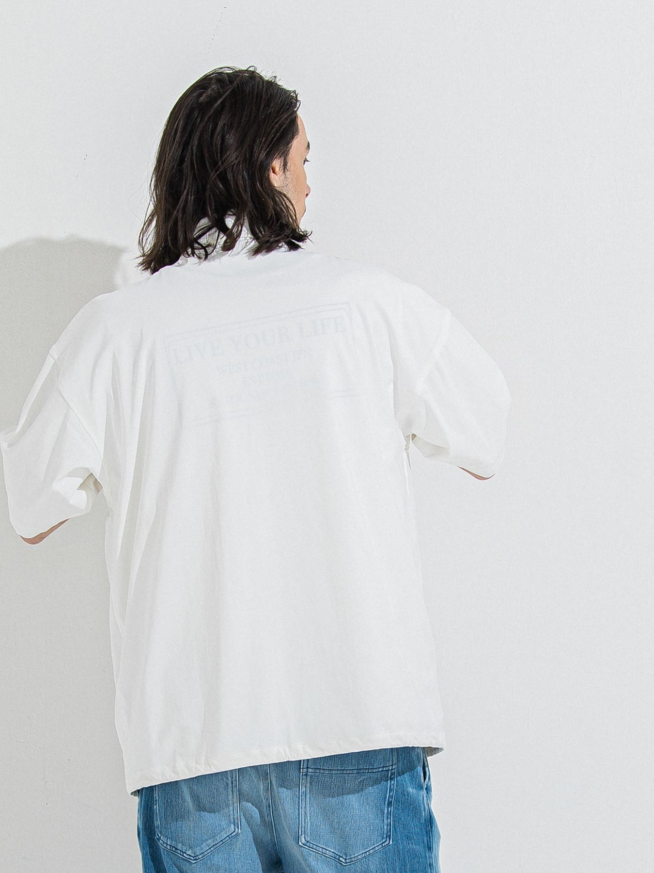 【予約品 】NYLON HALF COACH JACKET / ナイロンハーフコーチジャケット / ホワイト