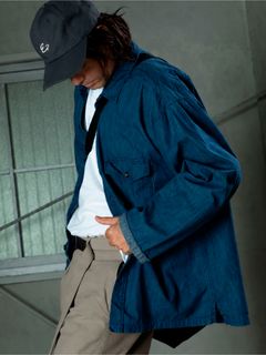 【予約品 11月9日(月) 締切】MILITARYSHIRT Denim / デニムミリタリーシャツ / インディゴ×ネイビーステッチ