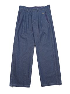 DENIM-MESH PANTS / インディゴ【QUOLT】