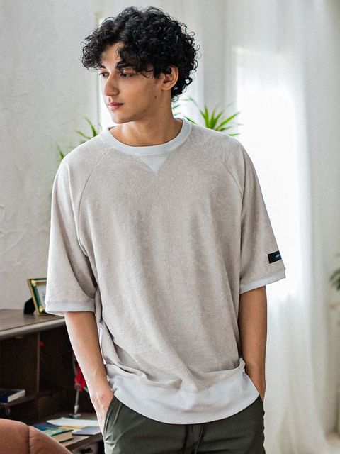 《予約品3月3日18：00締め》 PILE half sleave / ハーフスリーブT / グレージュ