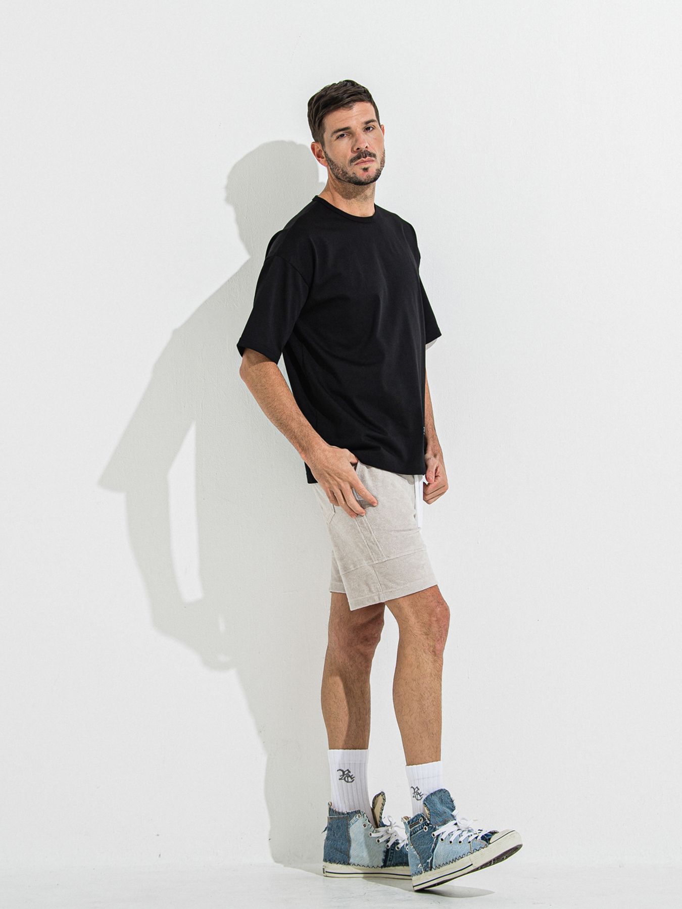 【予約品 】YOAKE PHOTO OVER TEE /  フォトオーバーサイズTシャツ / ブラック