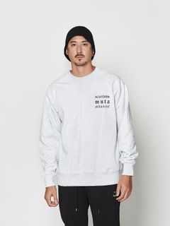 【予約品 10月9日(木) 締切】muta Old Logo Crewneck / スウェット / グレー【Acanthus × muta MARINE】