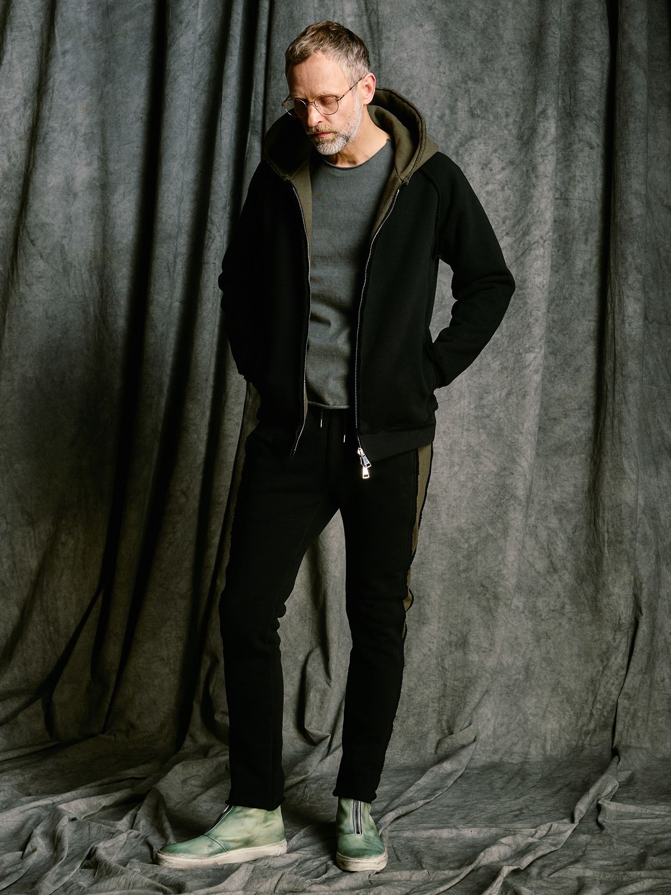 【予約品 4月19日(日) 18時締切】tight jersey cut-off L/S / タイトジャージー カットオフ ロングスリーブ / ダークチャコール