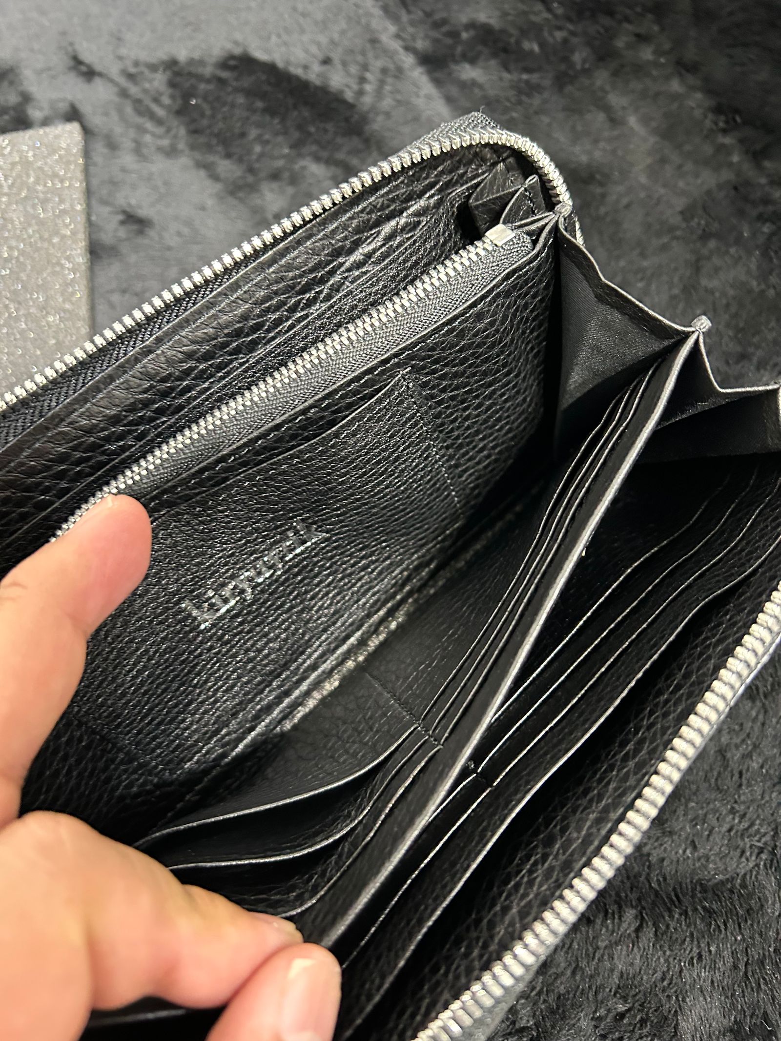 RoundZippSlitWallet / ラウンドジップウォレット / ブラックパイソン MADE IN JAPAN