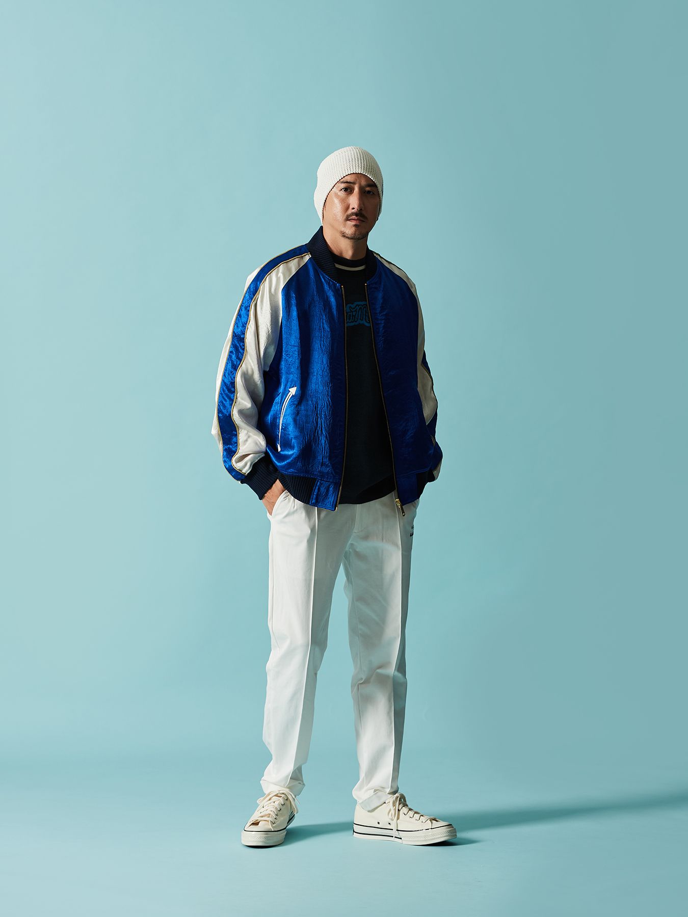 【予約品 10月9日(木) 締切】muta Easy Tight Slacks / イージータイトスラックスパンツ / ホワイト【Acanthus × muta MARINE】
