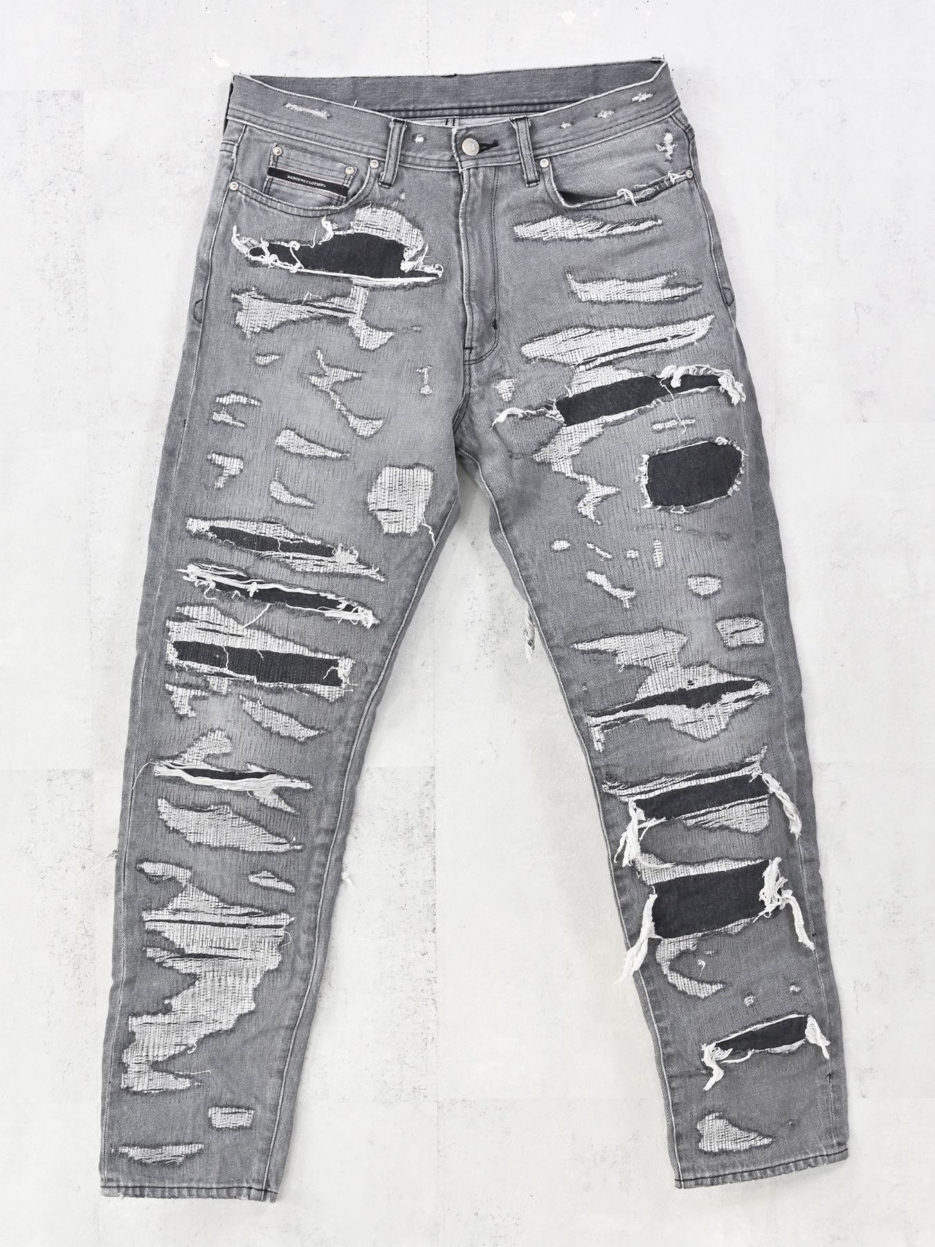 【予約品 9月6日(日) 締切】SCOTT JEANS / ライトオンスヴィンテージジーンズ / ブラック スペシャルクラッシュ