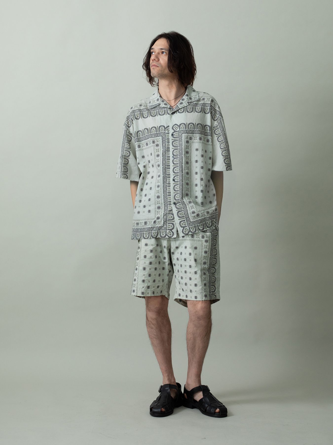 【予約品 2月1日(日) 締切】VINTAGEBANDANA SHIRTS / ヴィンテージバンダナ柄 半袖シャツ / アイボリー