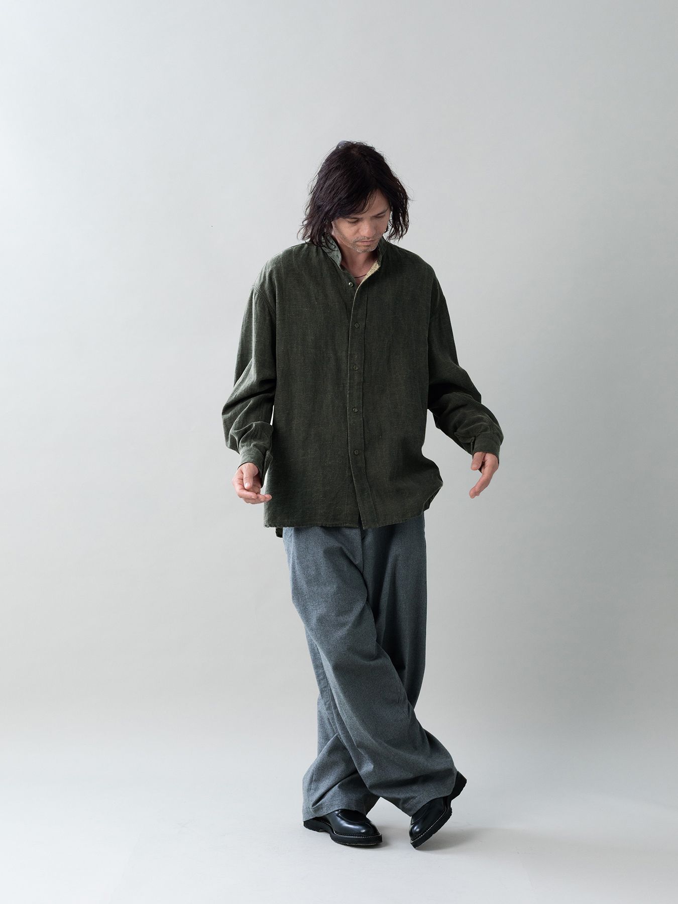 【予約品 5月6日(水) 締切】GRAZE-SHIRTS / オフィサーシャツ / カーキ