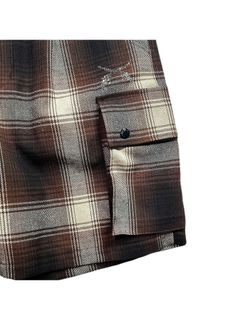 【予約品 8月10日(日) 締切 】SILK CHECK SHORTS A / シルクチェックショーツ / クリスタル ブラウン