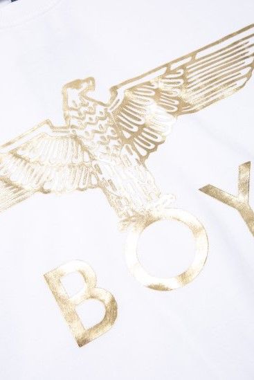 【JAPAN LIMITED】 EAGLE BOY CREWNECK SWEAT / WHITE/GOLD 【BOY LONDON】