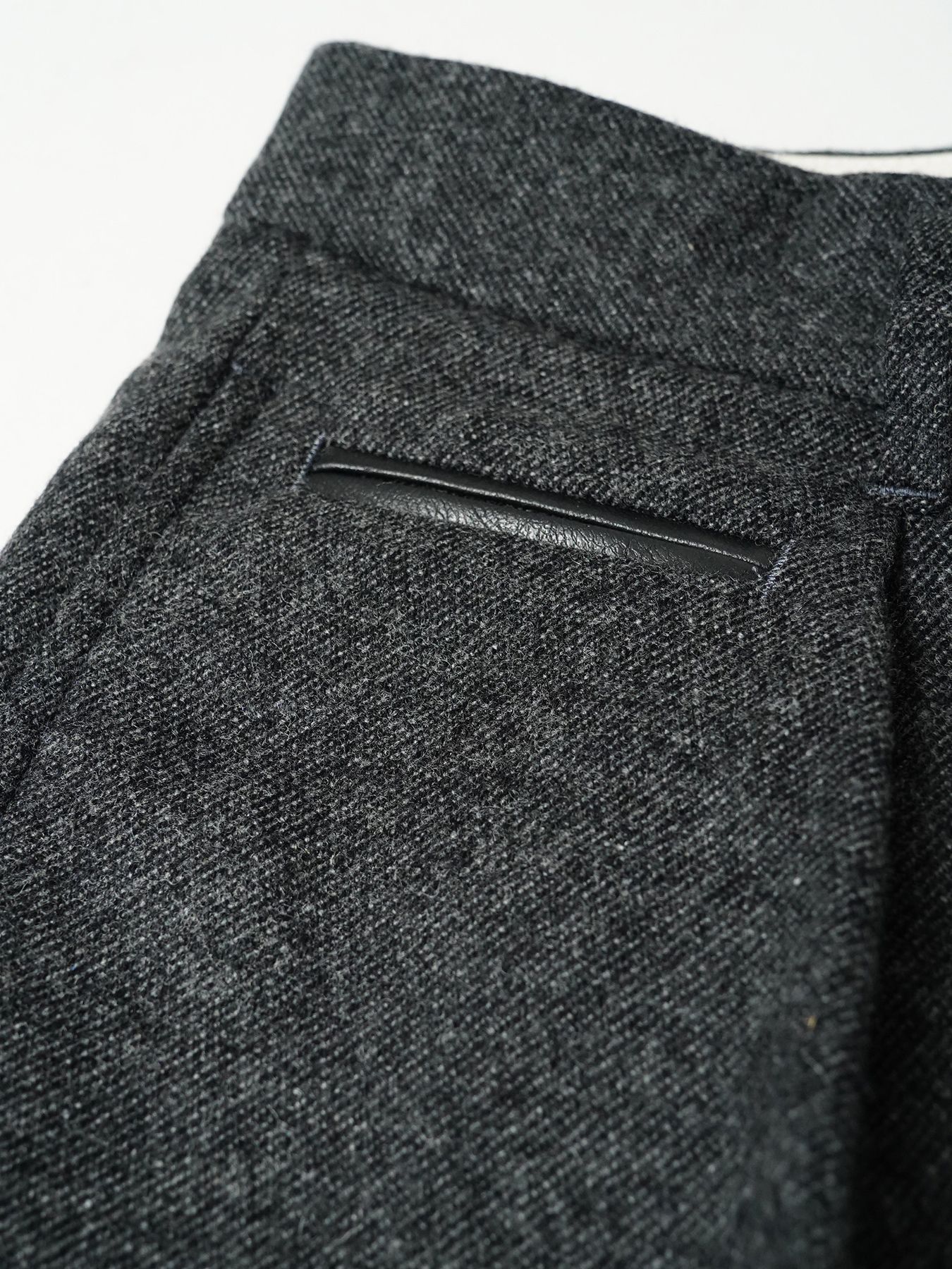 【予約品 7月5日(日) 締切】WOOLBASTE TROUSERS / ウールトラウザーズ / 杢チャコール