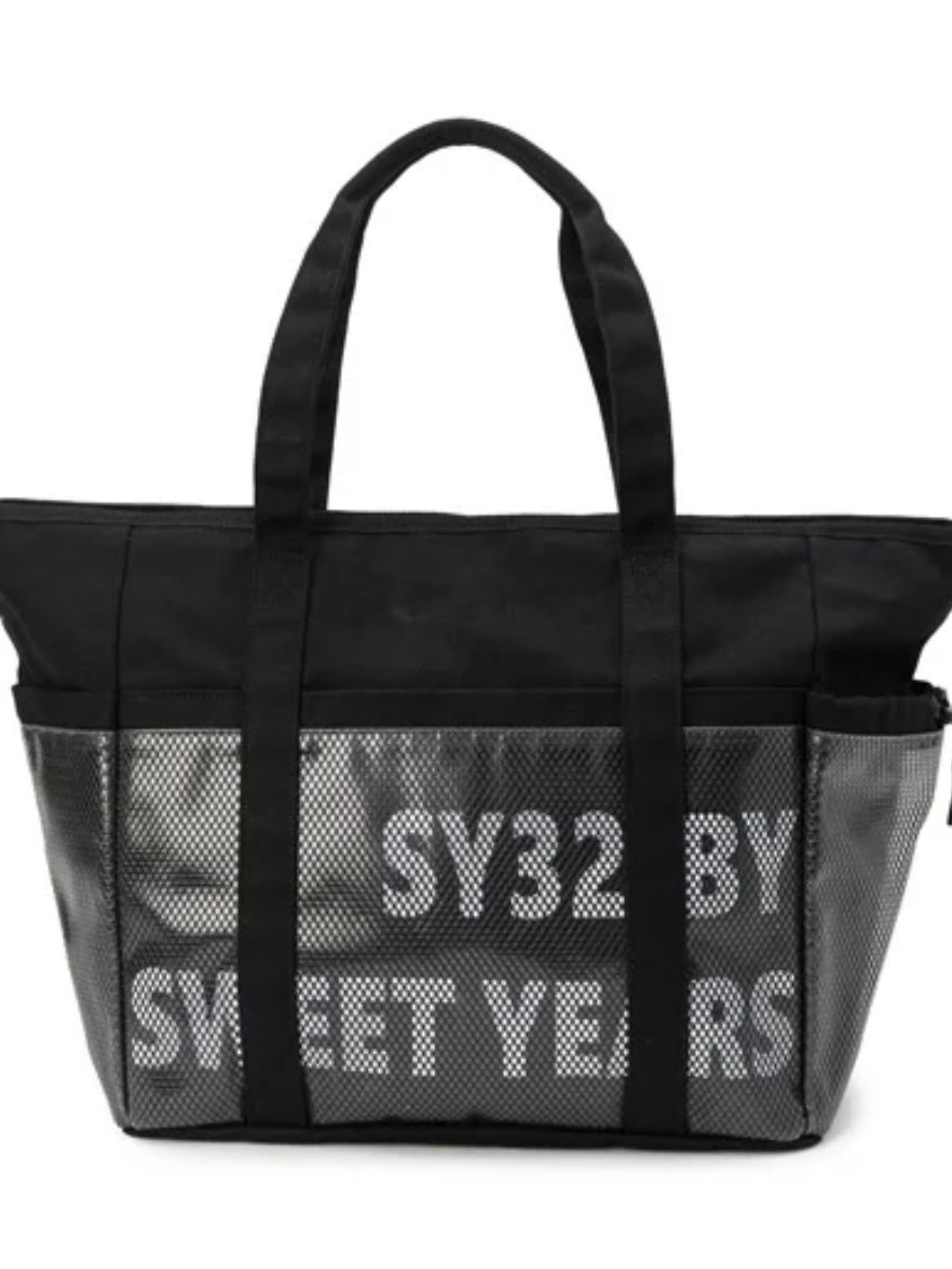 GARDEN TOTE BAG BIG / ブラック 【SY32 by SWEET YEARS GOLF】