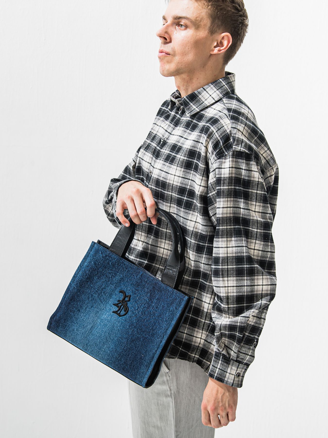 【予約品 9月6日(日) 締切】DECADEコラボ DENIM MIDDLE TOTO BAG / デニムミドルトートバッグ / デニム
