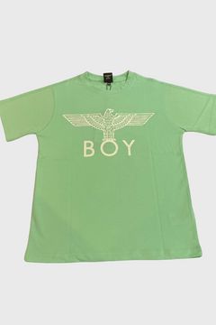 【Kids】 ホワイトロゴプリントTシャツ / グリーン  【BOY LONDON】