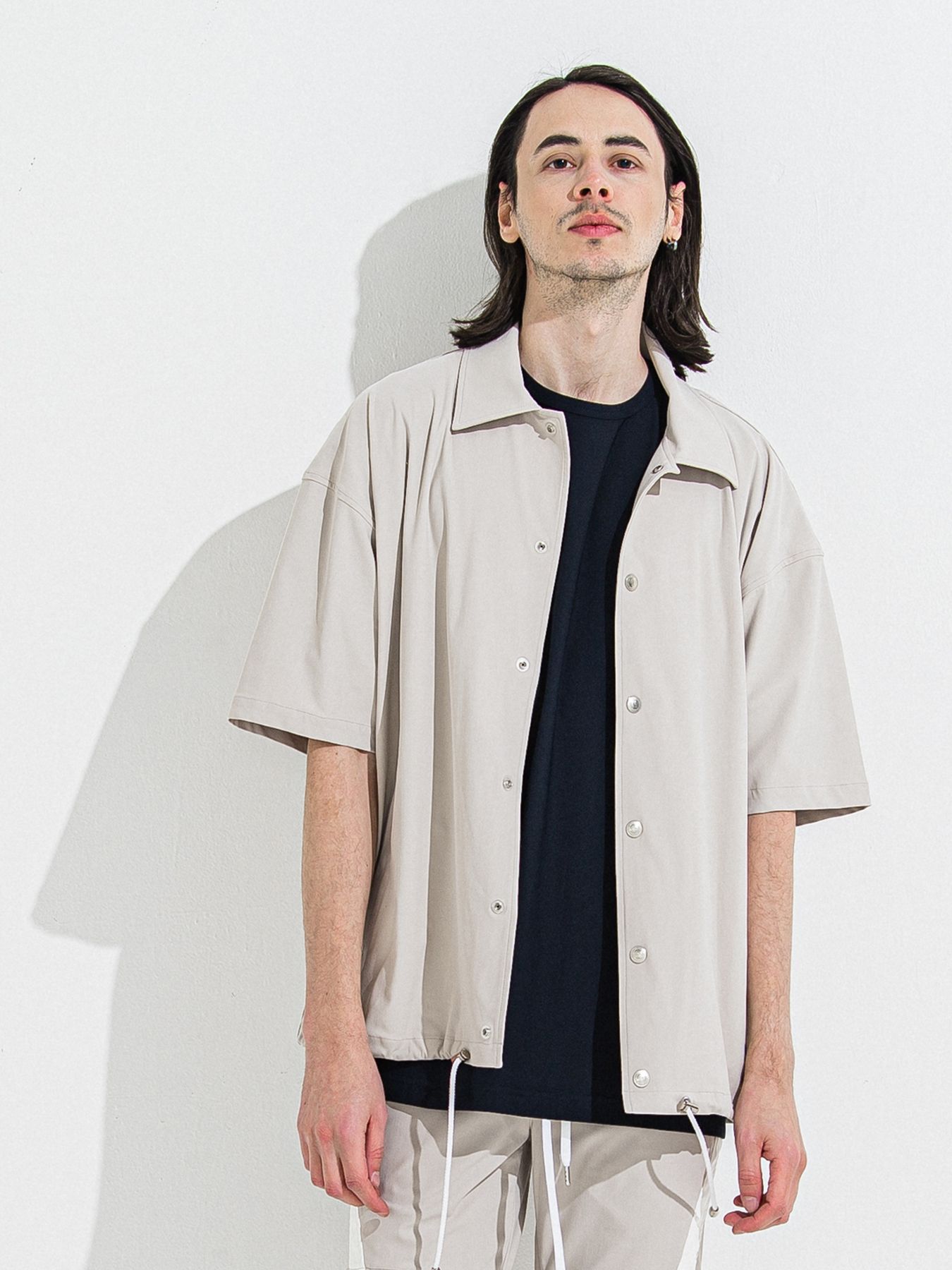 【予約品 】NYLON OVER T /  ナイロンオーバーサイズTシャツ / ネイビー