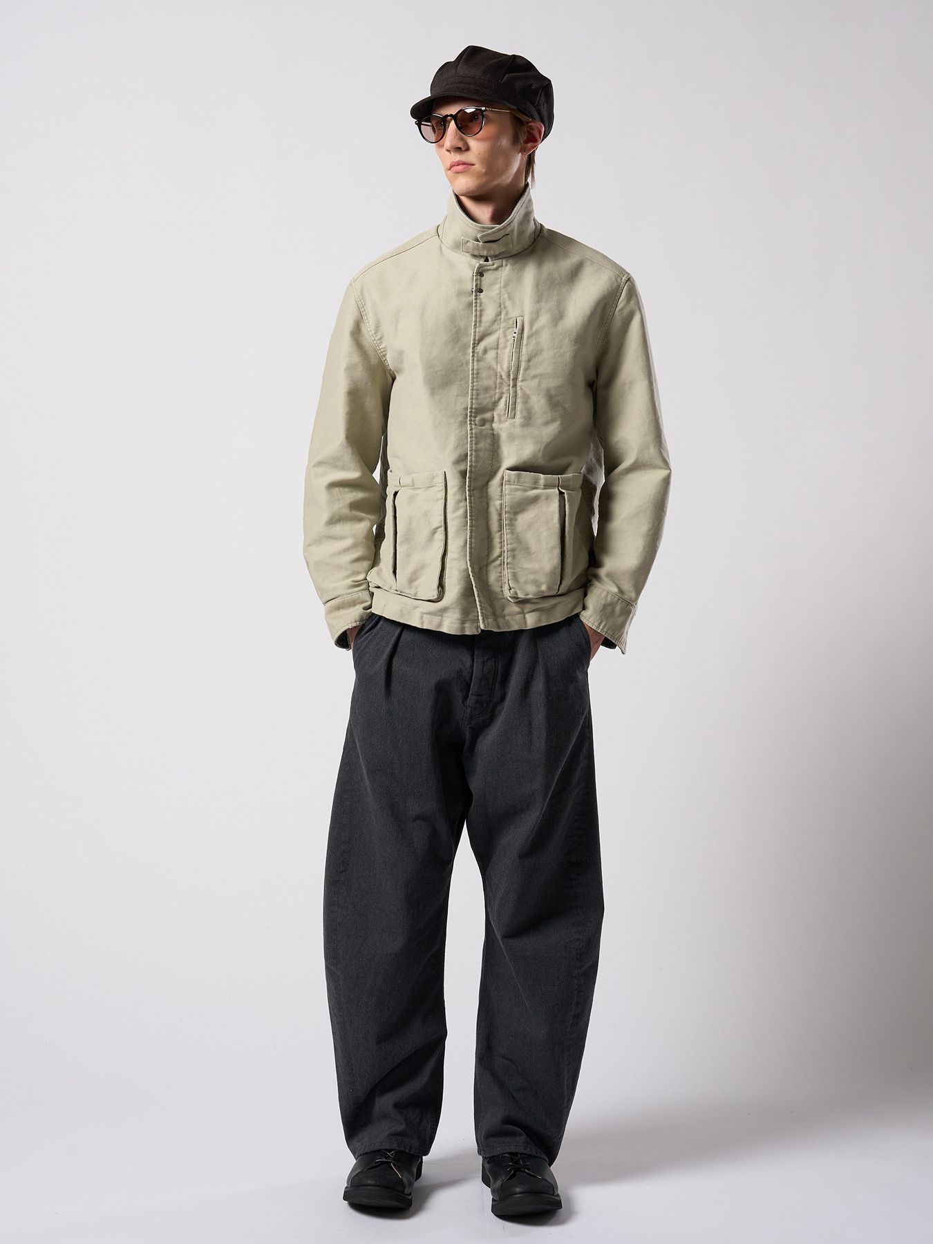 【予約品 4月19日(日) 18時締切】heavy moleskin short coverall jacket / ヘビーモールスキン ショートカバーオールジャケット / ライトカーキ