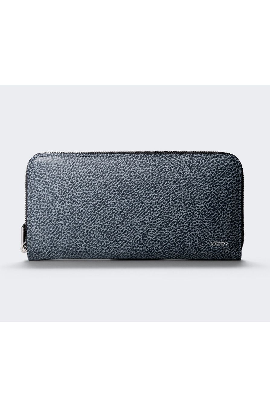 ラウンドL 長財布 Grind Leather / Navy Gray 【aniary】