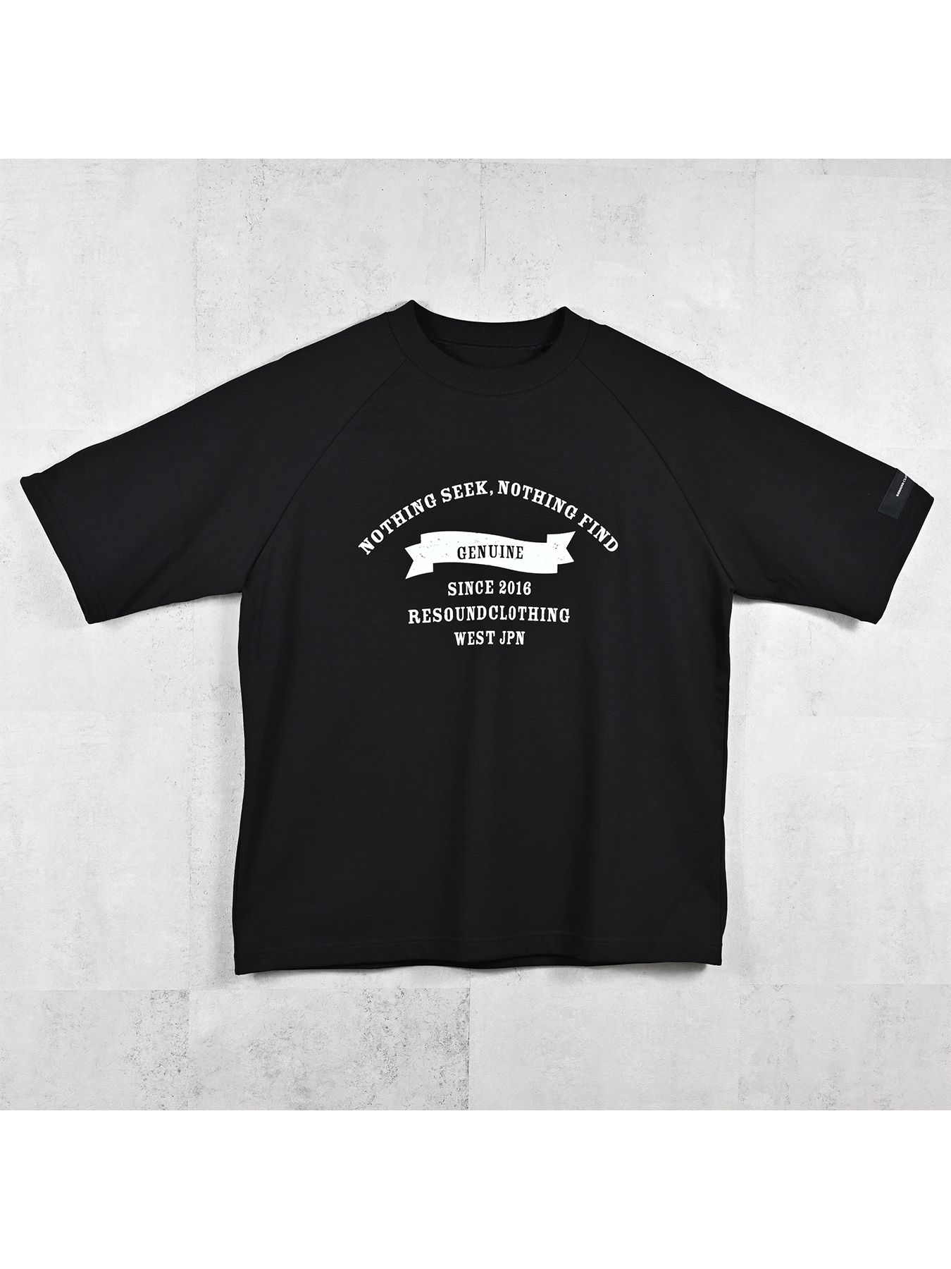 【予約品 11月16日(日) 締切】COLLEGE RAGLAN OVER TEE / カレッジロゴ ラグランスリーブ オーバーTシャツ / ブラック