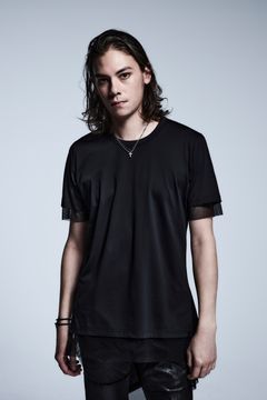 《予約品》 LayerdAsymmeT-Shirts Mesh+Mesh / Black&Black 【kiryuyrik】 3月入荷予定