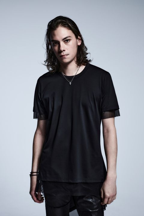 《予約品》 LayerdAsymmeT-Shirts Mesh+Mesh / Black&Black 【kiryuyrik】 3月入荷予定