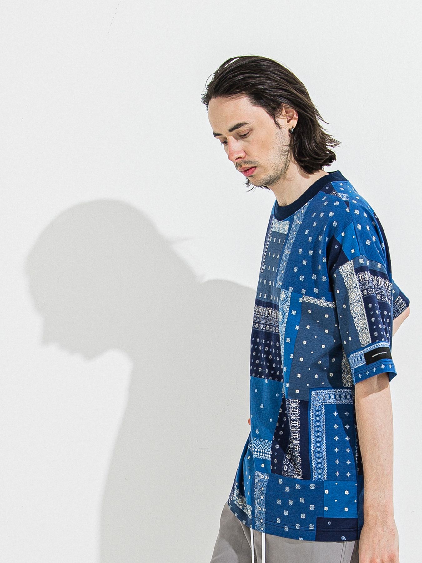 【予約品 】BANDANA OVER TEE / バンダナオーバーサイズTシャツ / ネイビー