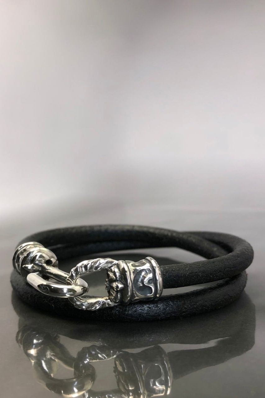 GODSIZE - 《受注生産》 LEATHER BRACELET PIPE HOOK ブレスレット