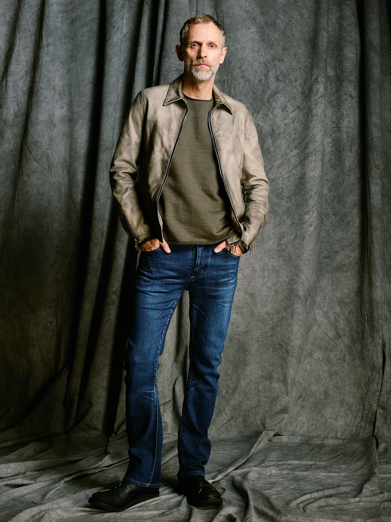 【予約品 4月19日(日) 18時締切】leather single riders / レザーシングルライダース / ダストベージュ