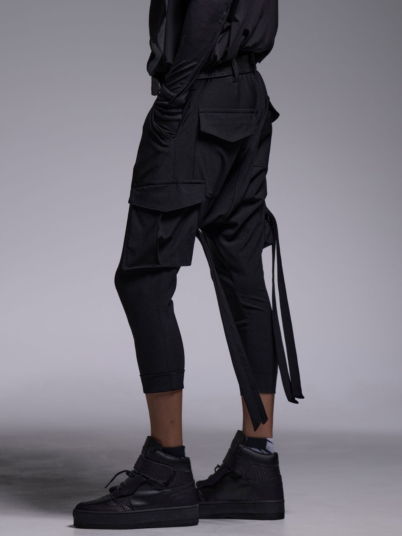 3/4 Sarrouel Pants / 七分丈 サルエルパンツ / ブラック
