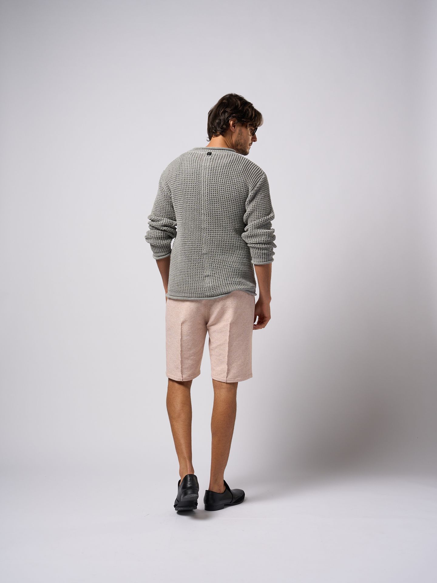 【予約品9月19日 10時締め】 GIMA roll crew knit / クルーネックニット / グレー